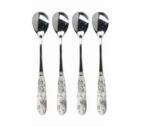 V&A Alice in Wonderland Stainless Steel Teaspoons with Decorative Porcelain Handles, 15.5 cm (6 Inch) - White