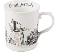 V&A Tankard Mug Alice in Wonderland – Queen of Hearts Design – Fine China, White, 400 ml – Gift Box