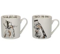 V & A Alice in Wonderland Set of 2 Mugs, His & Hers, 350ml, Gift Boxed V & A Multicolor