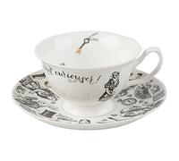 V&A Alice in Wonderland Tea Cup and Saucer, 210 ml (7 fl oz), White