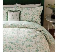 'Briar Bloom' Cotton Duvet Cover Set V&A Green Super King