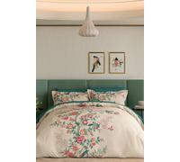 V&A 'Chinese Magpie' Cotton Duvet Cover Set in Cream | Size: Double V&A Cream Double