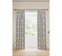 V&A Daffodil Dreams Lined Curtains 90" x 54", Grey