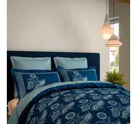 V&A 'Eastern Bloom' Cotton Duvet Cover Set in Indigo | Size: King V&A Indigo King