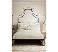 V&A Kerala Duvet Cover Double Soft Ivory & Slate