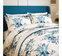 V&A Larkspur Meadow Kingsize Duvet Cover SET, Blue