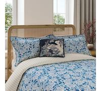 'Ornamental Bloom' Cotton Duvet Cover Set V & A Indigo Single