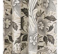 'Ornamental Bloom' Cotton Lined Curtains V & A Grey 228cm width x 137cm drop