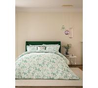 V&A Pure Cotton Briar Bloom Bedding Set Green Mix