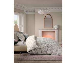 V&A Pure Cotton Indian Lattice Bedding Set Red Mix