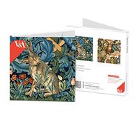 V&A Square Notecard Wallets - 8 Notecards - Tapestry Wildlife Design