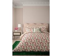 V&A 'Sweet Tendrils' Cotton Duvet Cover Set in Pink | Size: Double V&A Pink Double