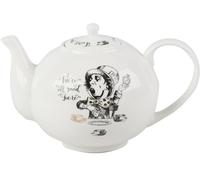 V&A Victoria And Albert Alice In Wonderland Large Teapot - White - Fine China - Teapot