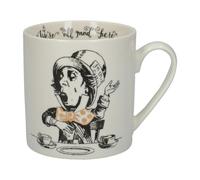 V&A Mug Alice in Wonderland 'Mad Hatter' Design – Fine China White 350 ml Gift Box