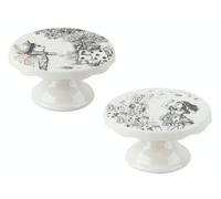 V&A Alice in Wonderland Mini Cake Stands,White,10 x 10 x 5.3 cm - (Set of 2)