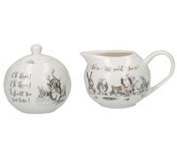 V&A Victoria And Albert Alice In Wonderland Sugar Bowl And Creamer