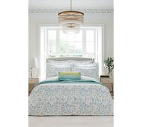V&A Voysey Wildflower Double Duvet Cover SET, Aqua