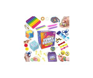 V B 2022 Upgraded 30 pcs Fidget Toys Pack - Sensory for Autism ADHD Includes Push Pop Bubble Toy, Simple Dimple, Infinity Cube Ideal Stress and