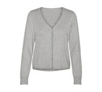 V-Back Jumper in Fine Knit Light Grey Marl