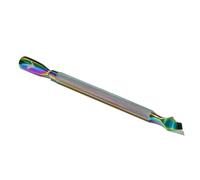V Beauty Cuticle Pusher Nail Tool (Highlighted) - 2-In-1 Non-Slip Nail Cleaner Cuticle Remover for Clean & Healthy-Looking Fingernails & Toenails - Cuticle Scraper Nail Tool for Manicure & Pedicure