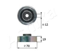 ASHIKA 129-08-815 Deflection / Guide Pulley, v-ribbed belt