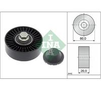 Aux Belt Idler Pulley fits BMW 525 E60, E61 3.0 07 to 10 N53B30A Guide INA New