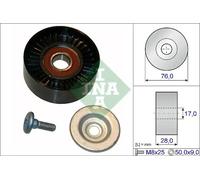 Aux Belt Idler Pulley fits MERCEDES C160 CL203 1.8 02 to 08 M271.921 Guide INA