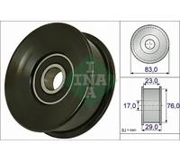 INA Deflection/Guide Pulley 532 0730 10 - V-ribbed Belt for Range Rover Mk III/Discovery III