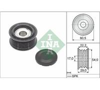 INA 532 0854 10 Deflection / Guide Pulley, v-ribbed belt