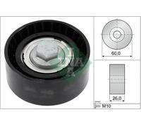 Poly V Ribbed Belt Deflection Guide Pulley INA for Astra Insignia Mokka / X Meri