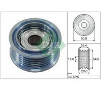 INA 532 0900 10 Deflection / Guide Pulley, v-ribbed belt