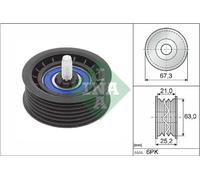 V-belt pulley 532 0906 10 INA for MERCEDES-BENZ S-CLASS M-CLASS CLS SL E-CLASS