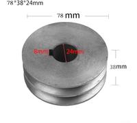 V-Belt Pulley A-Type Double-Groove Motor Pulley for Power Tools, Cast Iron, 50-100 mm Diameter, Compatible with A-Series V-Belts and Timing Belts(80x38x24mm)