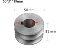 V-Belt Pulley A-Type Double-Groove Motor Pulley for Power Tools, Cast Iron, 50-100 mm Diameter, Compatible with A-Series V-Belts and Timing Belts(50x31x19mm)