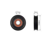 V-BELT PULLEY FOR SUBARU IMPREZA G10 G11 92- LEGA/CY B11 B12 93-