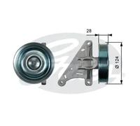 GATES T36427 Deflection / Guide Pulley, v-ribbed belt