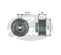 V-belt pulley Metal T36753 GATES for SUZUKI GRAND VITARA I