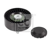 febi bilstein Idler Pulley 22744 for auxiliary belt, water pump & alternator, pack of 1, Black/White