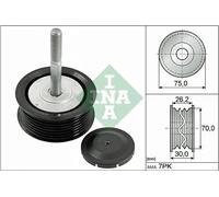 INA Aux Belt Idler Pulley 532079210 - Guide/Deflection for Porsche Panamera 970 4.8 2009-2015