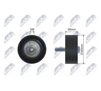 NTY RNK-CT-007 Deflection / guide pulley, V-ribbed belt