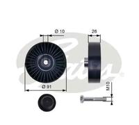 GATES T36001 Deflection / Guide Pulley, v-ribbed belt