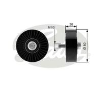 GATES T36369 Deflection / Guide Pulley, v-ribbed belt