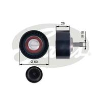 GATES T36384 Deflection / guide pulley, V-ribbed belt