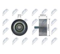 NTY RNK-HY-521 Deflection / Guide Pulley, v-ribbed belt