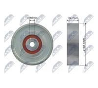 NTY RNK-TY-031 Deflection / Guide Pulley, v-ribbed belt