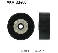 SKF VKM 33407 Deflection / guide pulley, V-ribbed belt