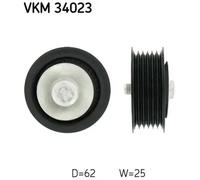 SKF VKM 34023 Deflection / Guide Pulley, v-ribbed belt