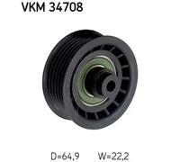 SKF VKM 34708 Deflection / Guide Pulley, v-ribbed belt