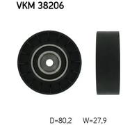 SKF VKM 38206 Deflection / Guide Pulley, v-ribbed belt