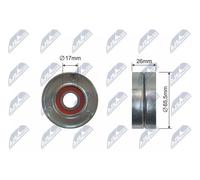 NTY RNK-MS-017 Tensioner pulley